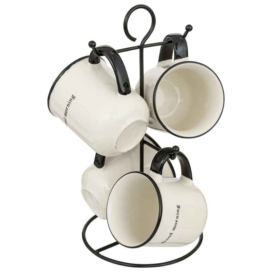 ATMOSPHERA Rack 4 mugs "Good morning" Clearance