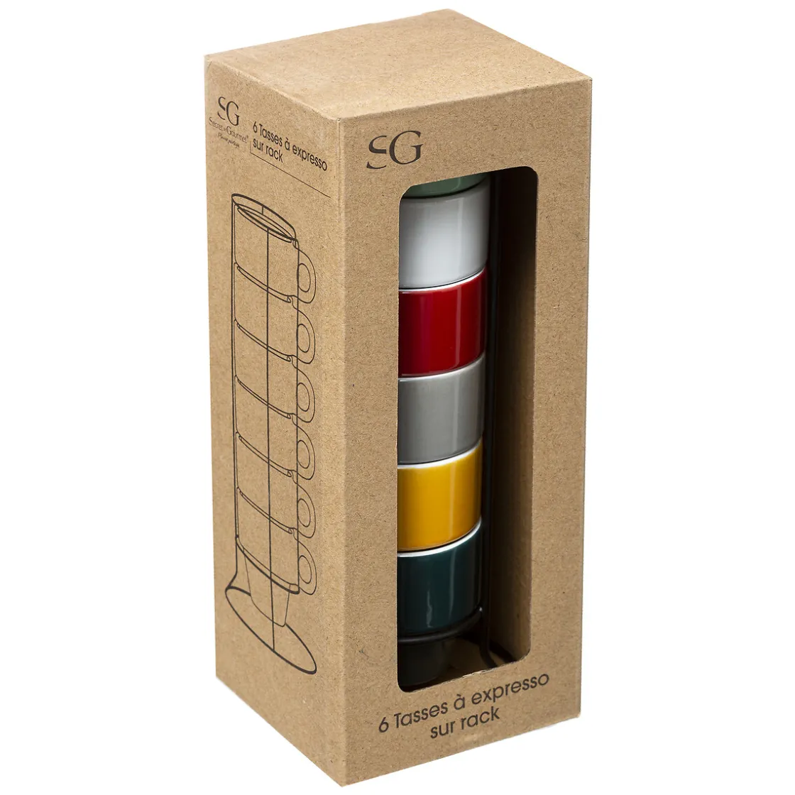 ATMOSPHERA Rack 6 tasses "Colorama" Sale