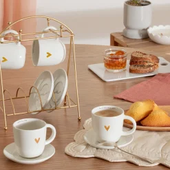 ATMOSPHERA Rack 4 tasses "The floral" Clearance