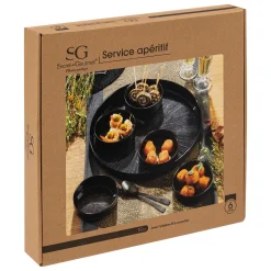 ATMOSPHERA Service apéritif 6 pièces 