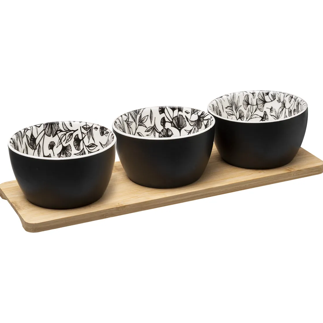 ATMOSPHERA Service apéritif 4 pièces "White Floral"