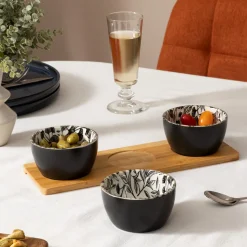 ATMOSPHERA Service apéritif 4 pièces "White Floral"