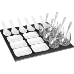 ATMOSPHERA Service apéritif carré 25 pièces Clearance