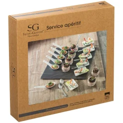 ATMOSPHERA Service apéritif carré 25 pièces Clearance