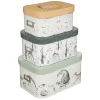 ATMOSPHERA Set de 3 boîtes de rangement enfant
