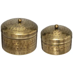 ATMOSPHERA Set de 2 boîtes "Oasis", métal Best