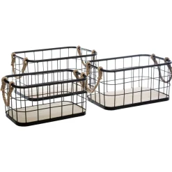 ATMOSPHERA Set de 3 cagettes "Loft" métal Online