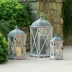 ATMOSPHERA Set de 3 lanternes "Cut" Outlet