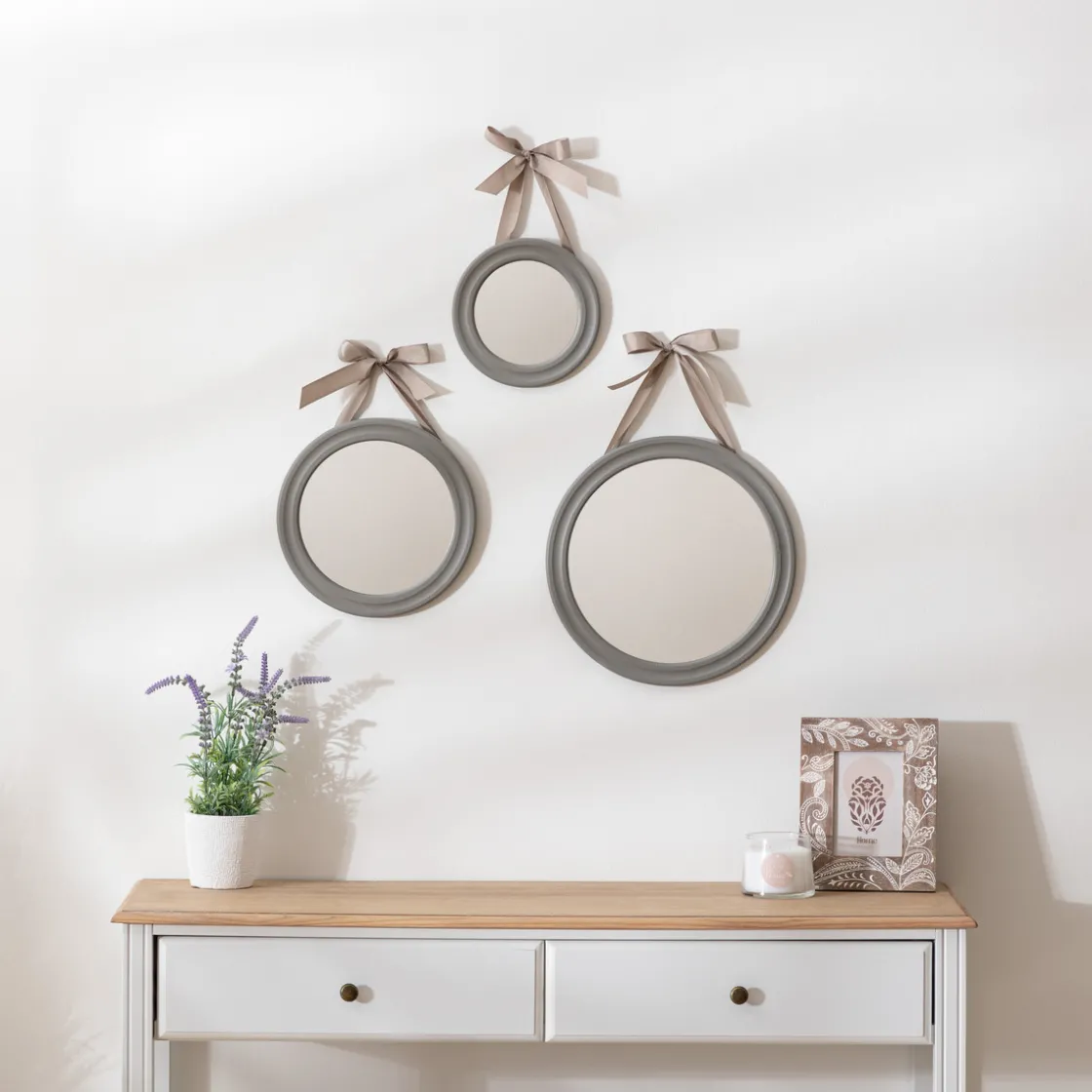 ATMOSPHERA Set de 3 miroirs ronds "Alexia" Hot