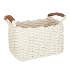 ATMOSPHERA Set de 3 paniers à anses rectangulaires 