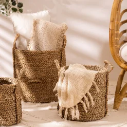 ATMOSPHERA Set de 3 paniers à anses ronds Discount