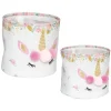 ATMOSPHERA Set de 2 paniers enfant "Licorne"