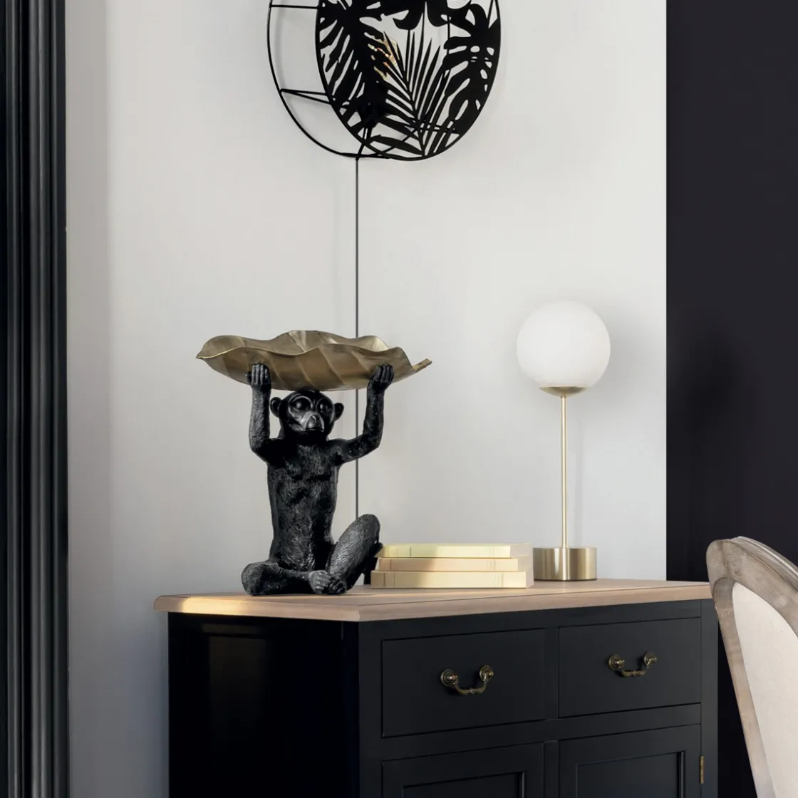 ATMOSPHERA Statue "Singe feuille" Best