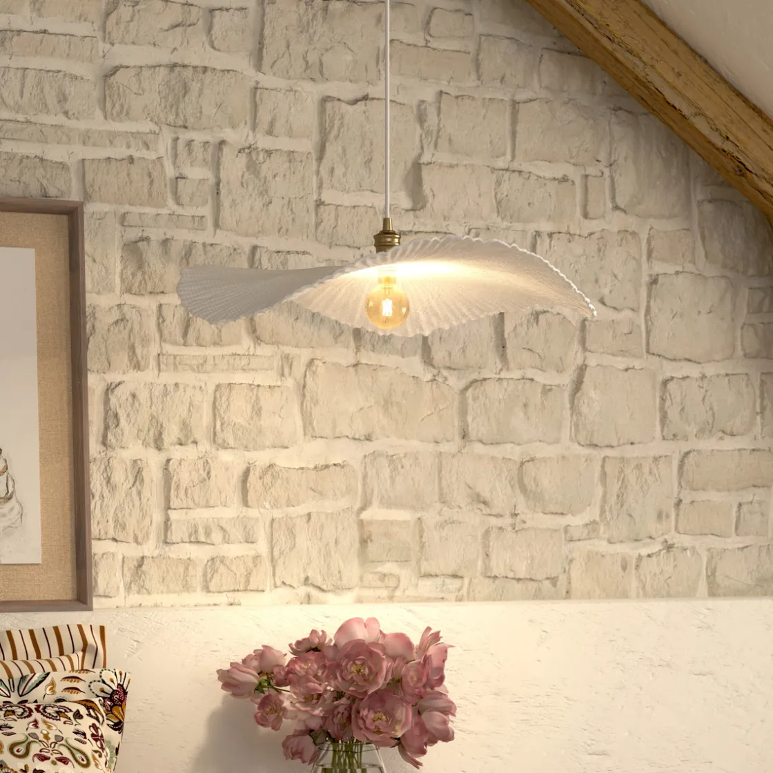 ATMOSPHERA Suspension en papier maché "Tehani" New