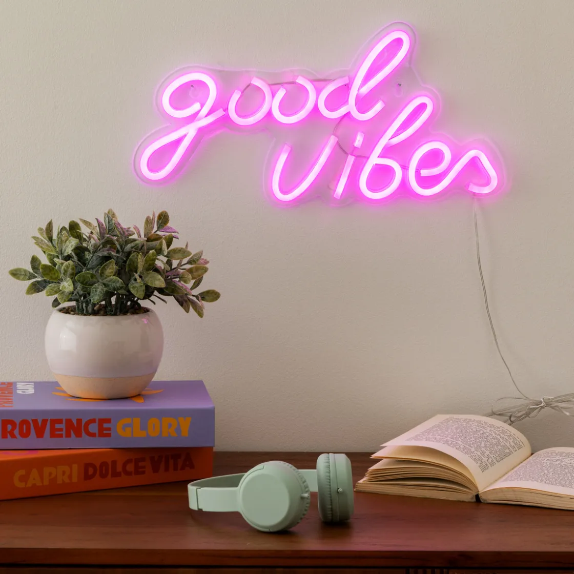 ATMOSPHERA Tube néon mural LED "Good Vibes" Discount