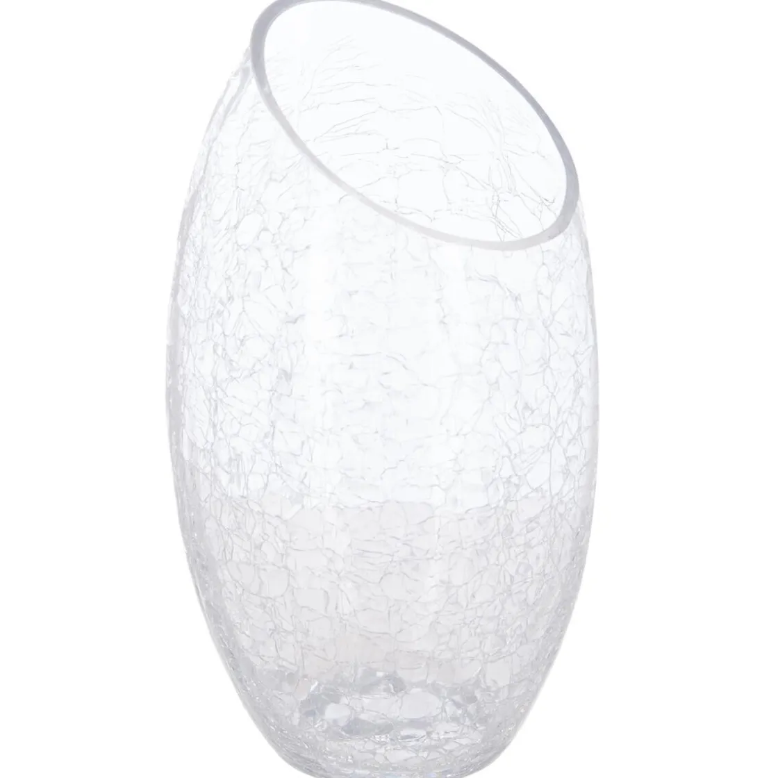 ATMOSPHERA Vase bombé, verre craquelé Online