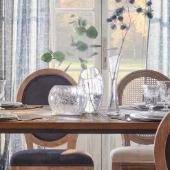 ATMOSPHERA Vase bombé, verre craquelé Online