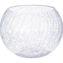 ATMOSPHERA Vase boule, verre craquelé Online