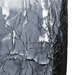 ATMOSPHERA Vase cylindre, verre craquelé Online