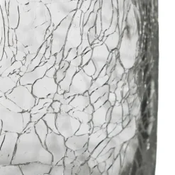 ATMOSPHERA Vase cylindre, verre craquelé Clearance
