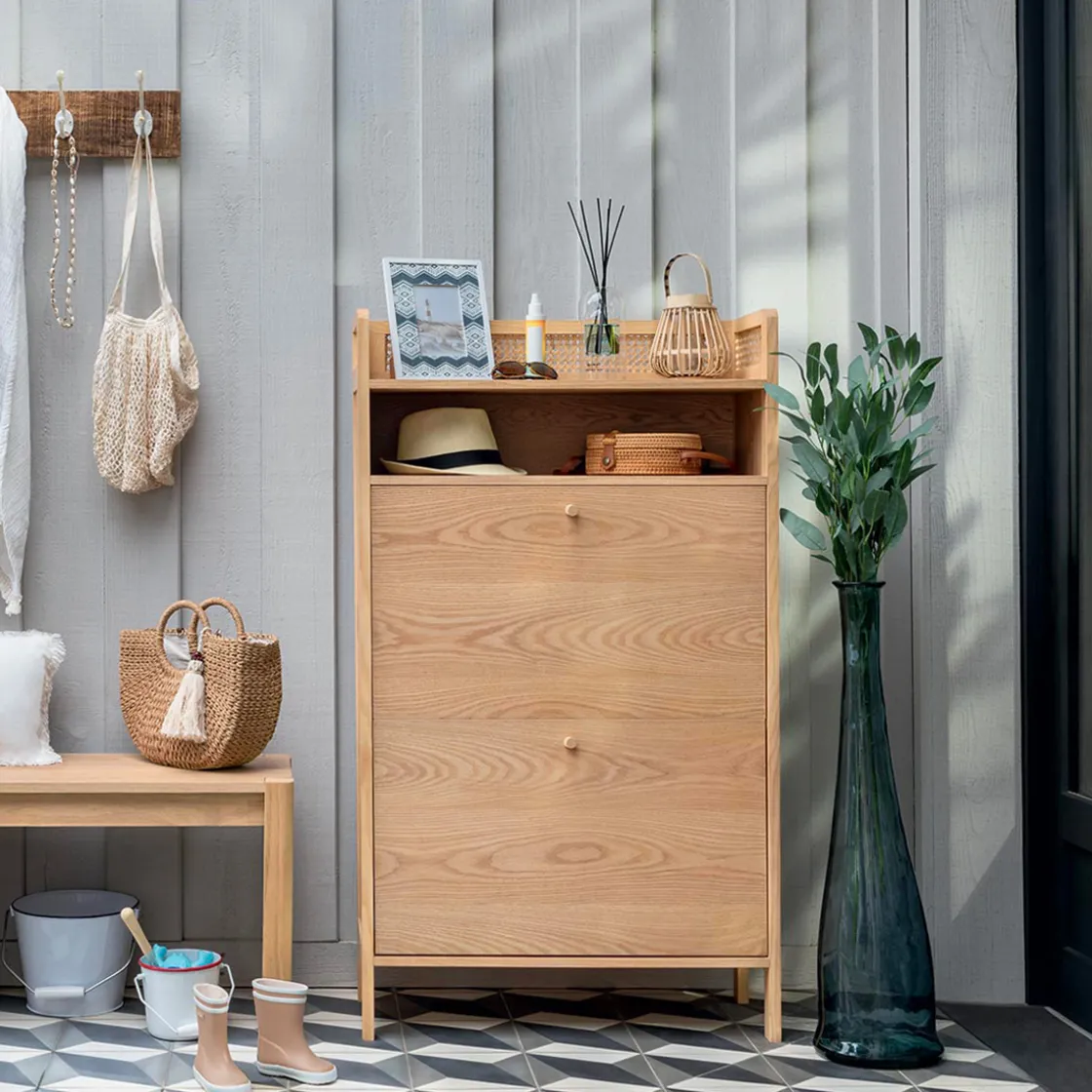 ATMOSPHERA Vase long, verre recyclé Best